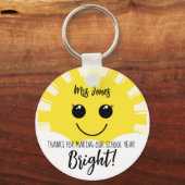 Bedankt dat je schooljaar slim leraar hebt gemaakt sleutelhanger (Voorkant)