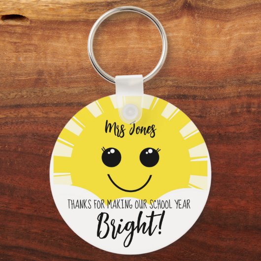 Bedankt dat je schooljaar slim leraar hebt gemaakt sleutelhanger (Voorkant)