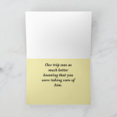 Bedankt dat je Sitter Light Brown met Paw Print Kaart (Binnen)