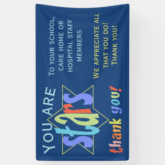 Bedankt dat je sterren waardeert spandoek (Verticaal)