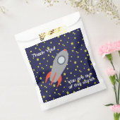 Bedankt dat je uit dit raketschip bent bedankzakje (Gezegeld)