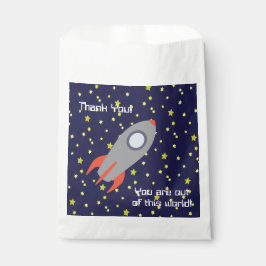Bedankt dat je uit dit raketschip bent bedankzakje