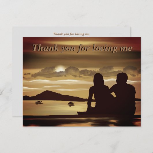 Bedankt dat je van me briefkaart houdt (Voorkant / Achterkant)