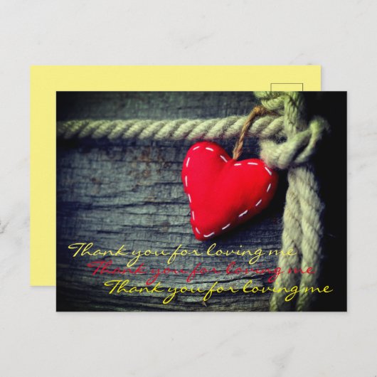 Bedankt dat je van me briefkaart houdt (Voorkant / Achterkant)