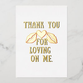 Bedankt dat je van me houdt. Collectie. Folie Feestdagenkaart