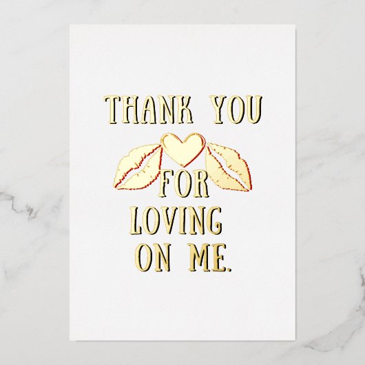 Bedankt dat je van me houdt. Collectie. Folie Feestdagenkaart (Voorkant)