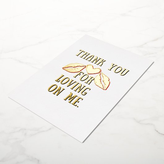 Bedankt dat je van me houdt. Collectie. Folie Feestdagenkaart (Gedraaid)