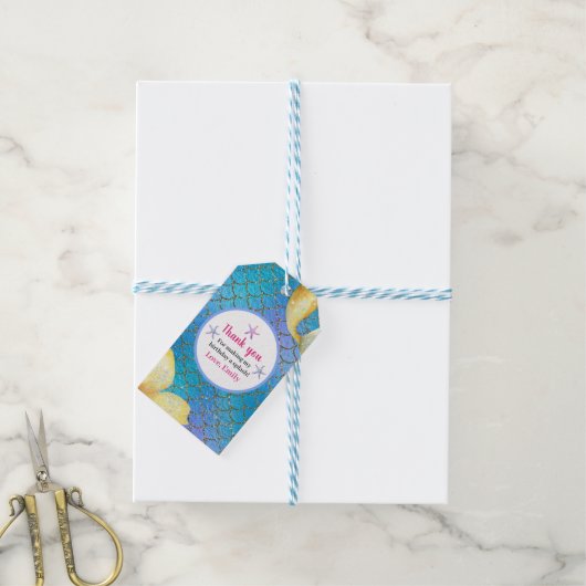 Bedankt dat je van mijn verjaardag een spetterende cadeaulabel (Met Touw)