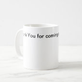 Bedankt dat je vandaag aan het werk bent, mok (Voorkant links)