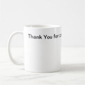 Bedankt dat je vandaag aan het werk bent, mok (Links)