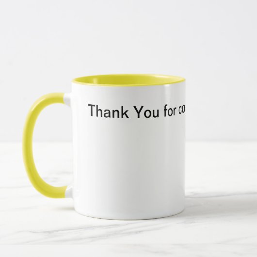 Bedankt dat je vandaag aan het werk bent, mok (Links)