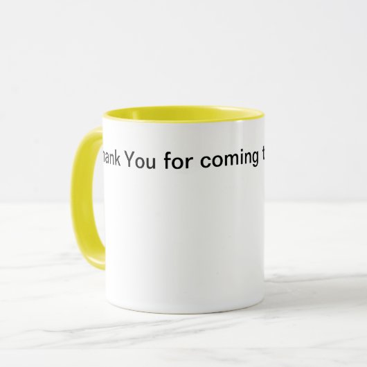 Bedankt dat je vandaag aan het werk bent, mok (Voorkant links)