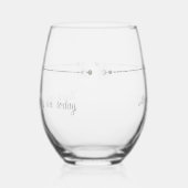 Bedankt dat je vandaag bij ons bent wijnglas zonder voet (Links)