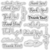 Bedankt dat je vinylstickers met aangepaste snede  sticker (Voorkant)