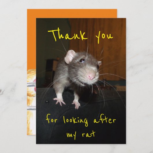 Bedankt dat je voor mijn rattenkaart zorgt (Voorkant / Achterkant)