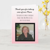 Bedankt dat je voor onze moeder hebt gezorgd kaart (Gele Bloem)