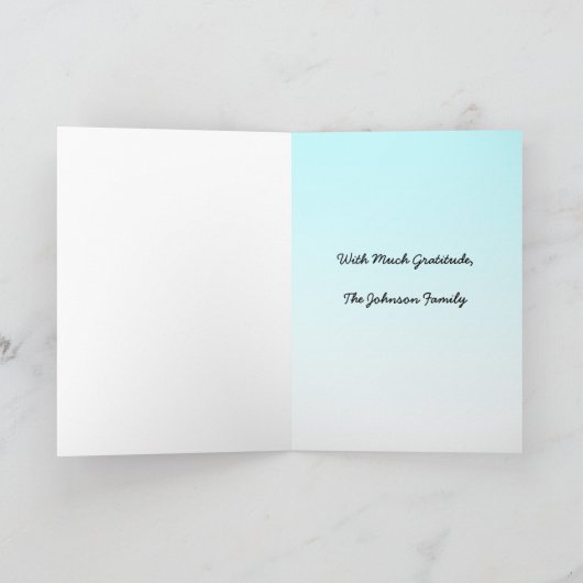 Bedankt dat je voor onze vader hebt gezorgd kaart (Binnen)