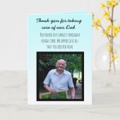 Bedankt dat je voor onze vader hebt gezorgd kaart (Gele Bloem)