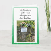 Bedankt dat je vriendelijke buren bent kaart (Voorkant)