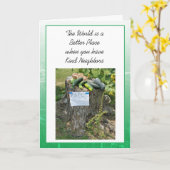 Bedankt dat je vriendelijke buren bent kaart (Gele Bloem)