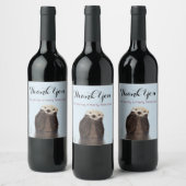 Bedankt dat je zo fantastisch bent wijn etiket (Flessen)