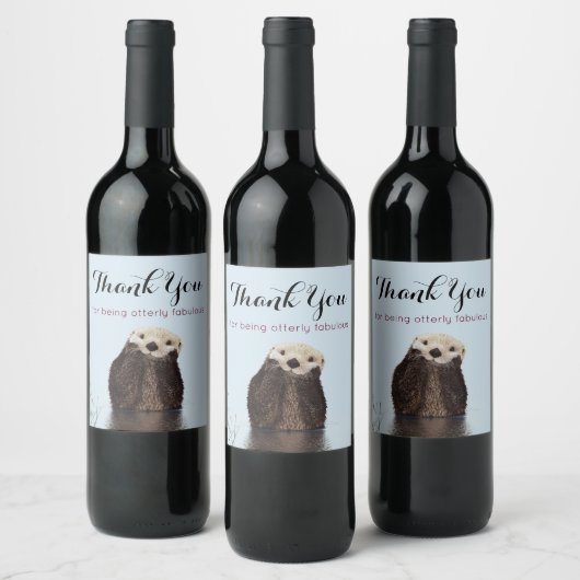 Bedankt dat je zo fantastisch bent wijn etiket (Flessen)