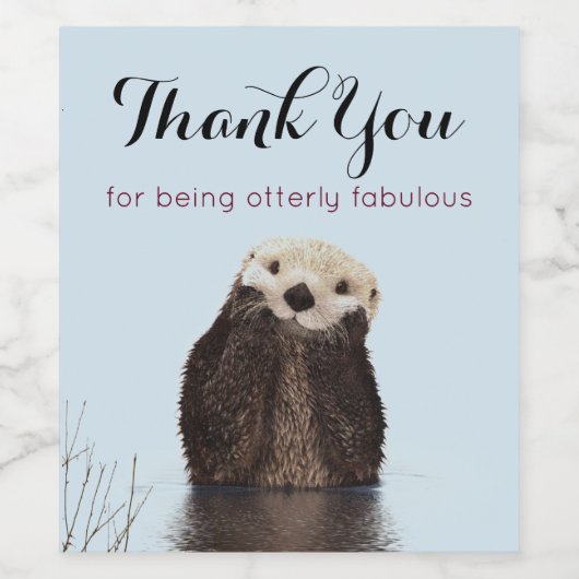 Bedankt dat je zo fantastisch bent wijn etiket (Enkel label)