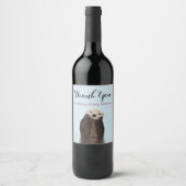 Bedankt dat je zo fantastisch bent wijn etiket (Voorkant)