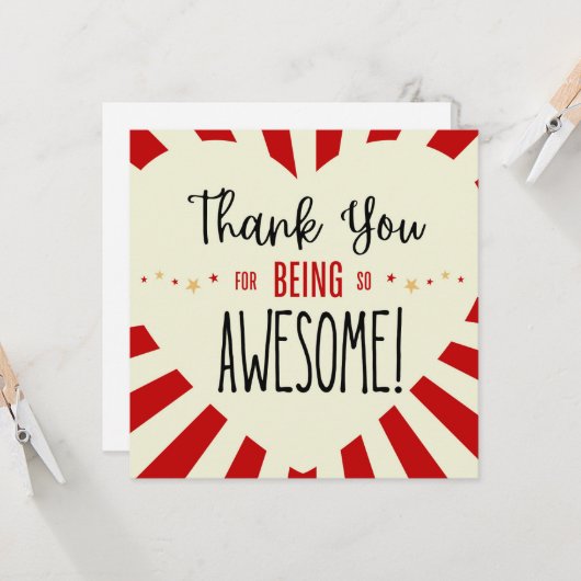 Bedankt dat je zo Geweldige bent, bedankt leraar Kaart (Voorkant / Achterkant in situ)