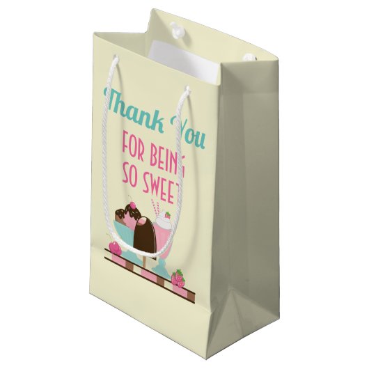 Bedankt dat je zo lief bent klein cadeauzakje (Voorkant Gekanteld)