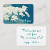 Bedankt dat koningin Anne Blauwgroen is. Visitekaartje (Voorkant / Achterkant)