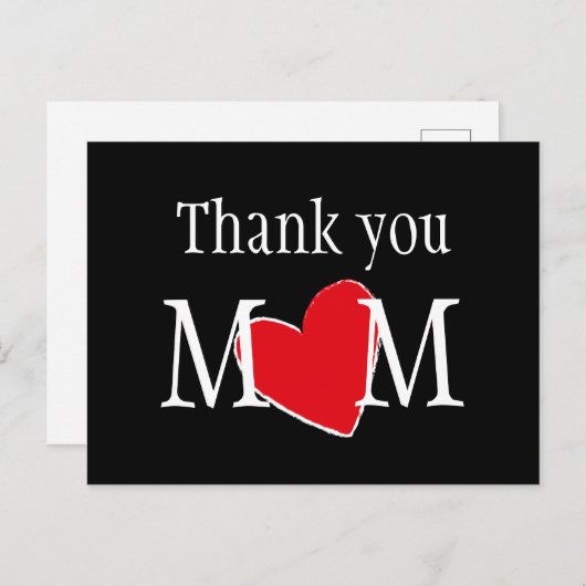 Bedankt dat mama Gepersonaliseerd Briefkaart (Voorkant / Achterkant)