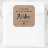 Bedankt dat u haar met liefde hebt overladen Cadea Vierkante Sticker (Tas)