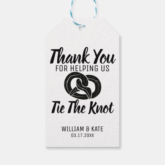 Bedankt dat u ons helpt bij het Stropdassen van de Cadeaulabel (Achterkant)