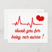 Bedankt dat u onze verpleegster bent _ Medical Tha Briefkaart (Voorkant / Achterkant)
