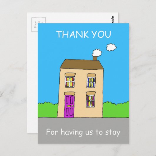 Bedankt dat we mochten blijven briefkaart (Voorkant / Achterkant)