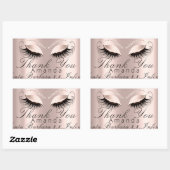 Bedankt Datum Roos Bridal Sweet 16th Rechthoekige Sticker (Vel)