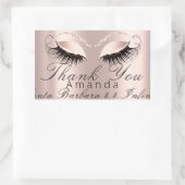 Bedankt Datum Roos Bridal Sweet 16th Rechthoekige Sticker (Tas)