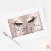 Bedankt Datum Roos Bridal Sweet 16th Rechthoekige Sticker (Envelop)