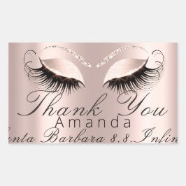 Bedankt Datum Roos Bridal Sweet 16th Rechthoekige Sticker