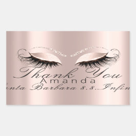 Bedankt Datum Roos Bridal Sweet 16th Rechthoekige Sticker