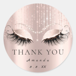 Bedankt Datum Roos Bridal Sweet 16th Ronde Sticker