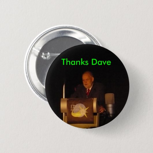 Bedankt Dave Ronde Button 5,7 Cm (Voorkant /achterkant)