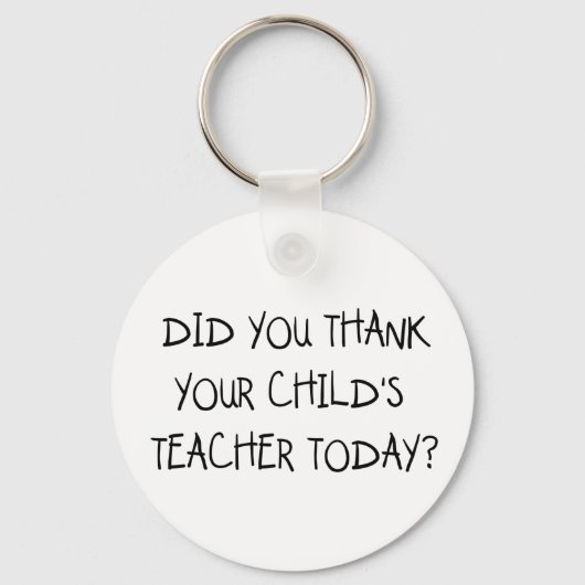 Bedankt de leraar van je kind sleutelhanger (Voorkant)