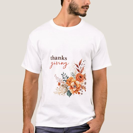 bedankt die bloemen geven t-shirt (Voorkant)