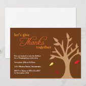 Bedankt die de Thanksgiving van de bladeren vallen Kaart (Voorkant / Achterkant)