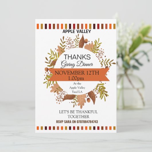 Bedankt die eten kaart (Staand voorkant)