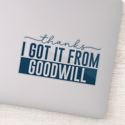 bedankt die ik kreeg van goede wil sticker (Detail)