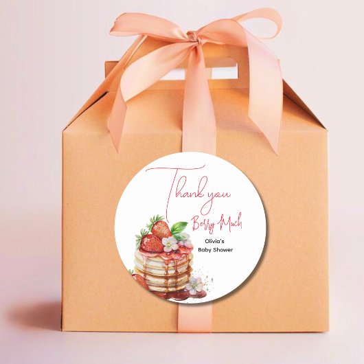 Bedankt die je veel bessen ronde sticker