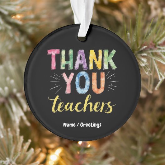 Bedankt Docenten & Studenten Afstuderen Gift Ornament (Boom)